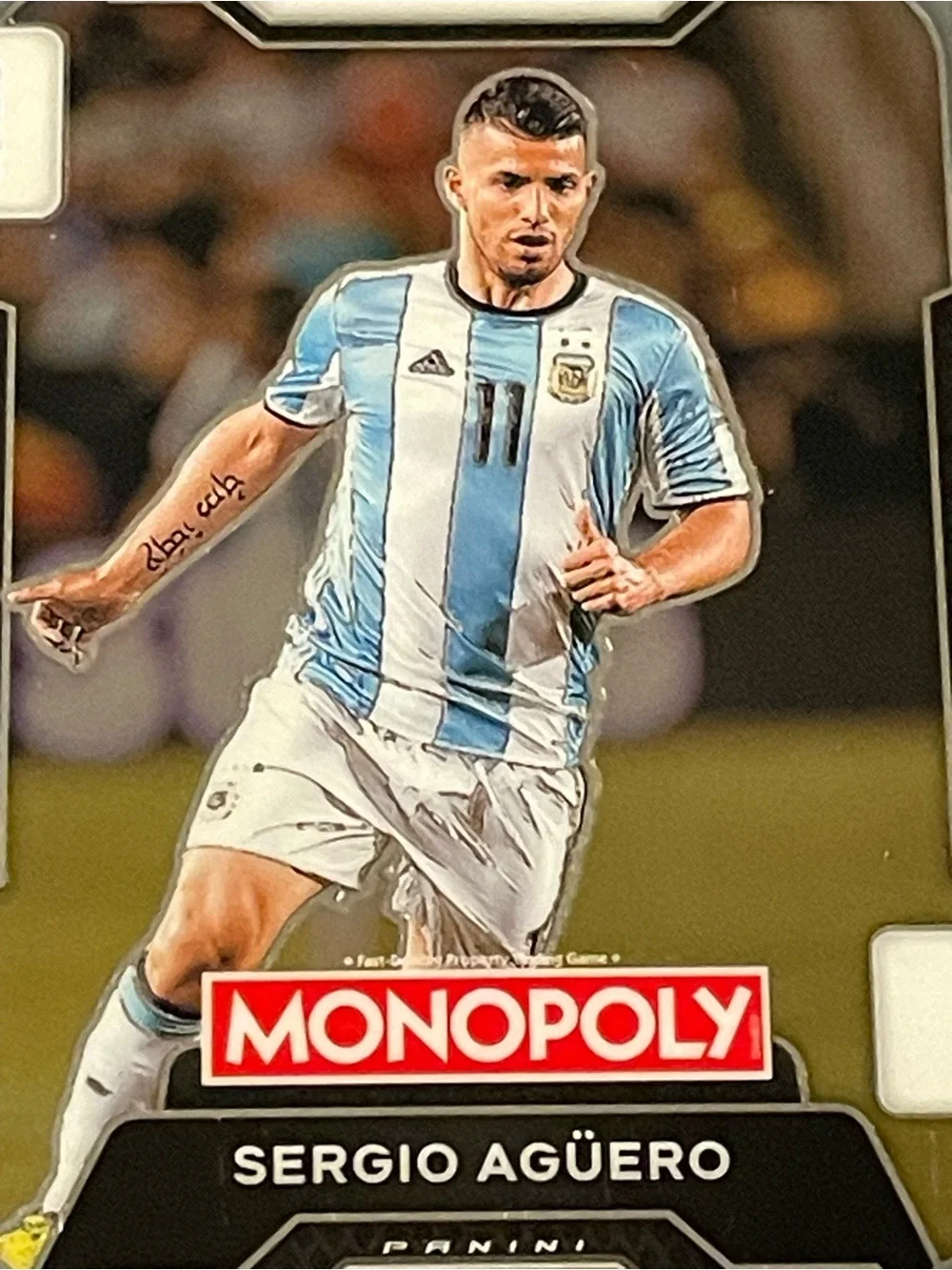 2026 Panini Prizm Monopoly FIFA World Cup Argentina Sergio Agüero #6 Base Card